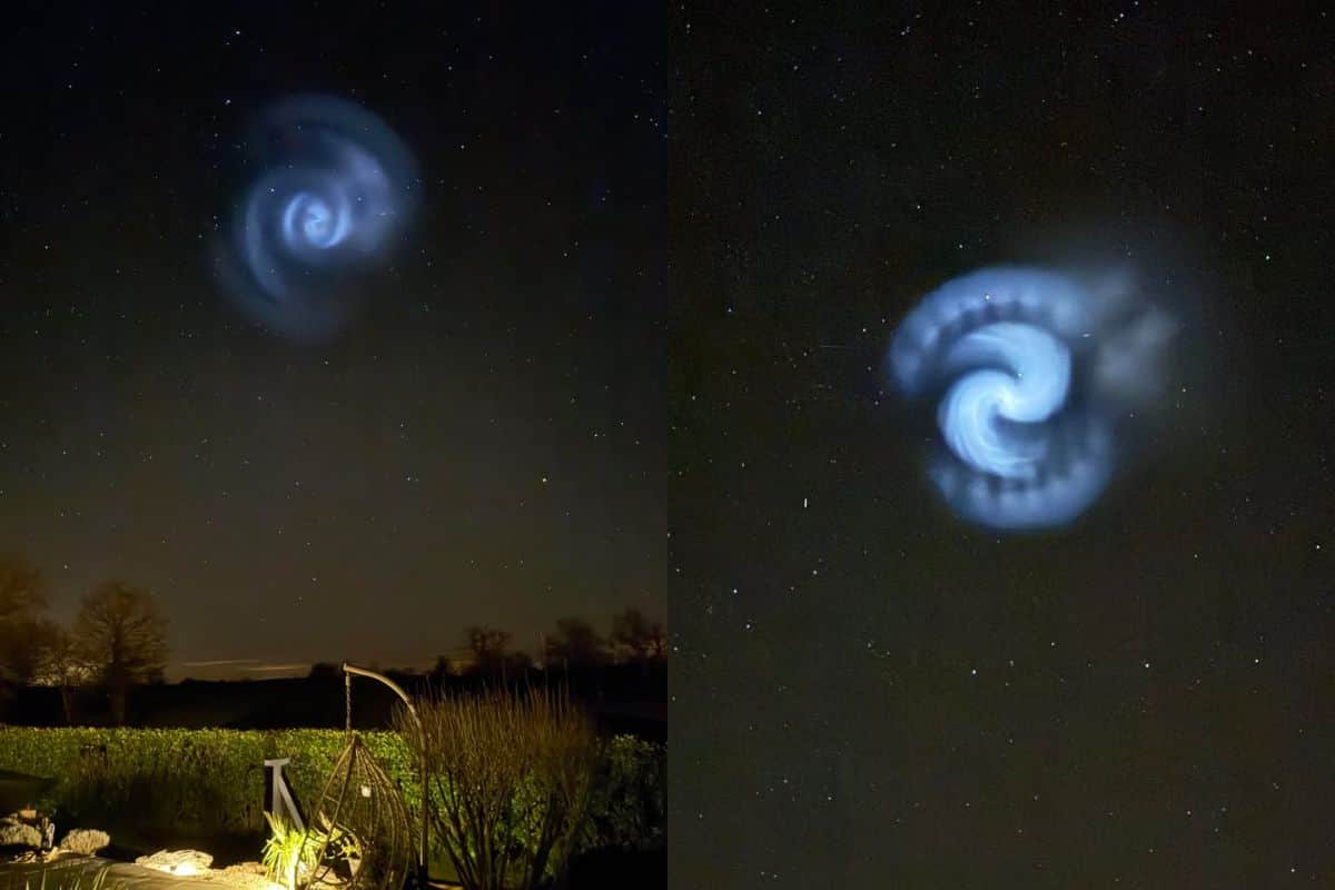 Une spirale bleue observée dans le ciel intrigue les Français