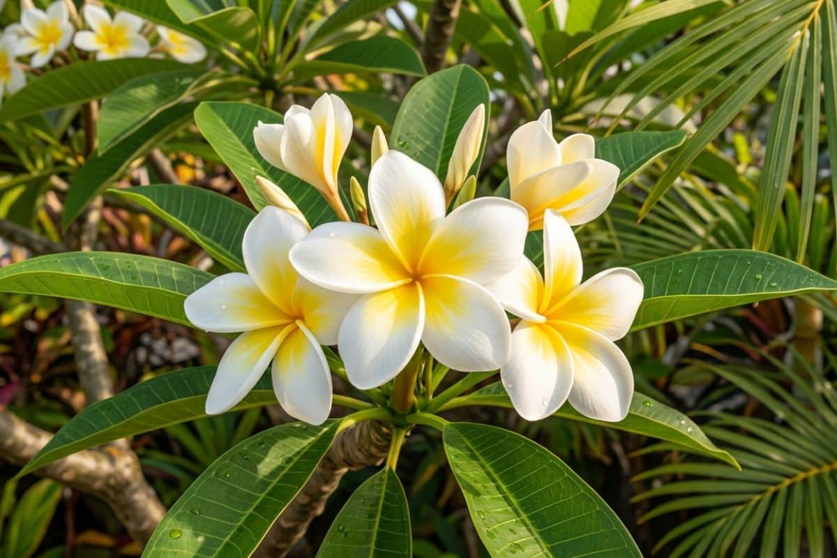 La Réunion, frangipanier, fleurs, nature, jardin, culture