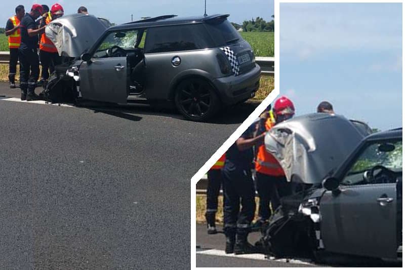 Accident de la route à Sainte-Suzanne