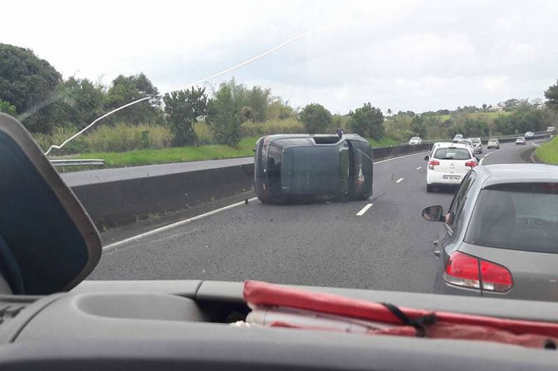 Accident de voiture ce matin à Bras-Panon vers St Benoît