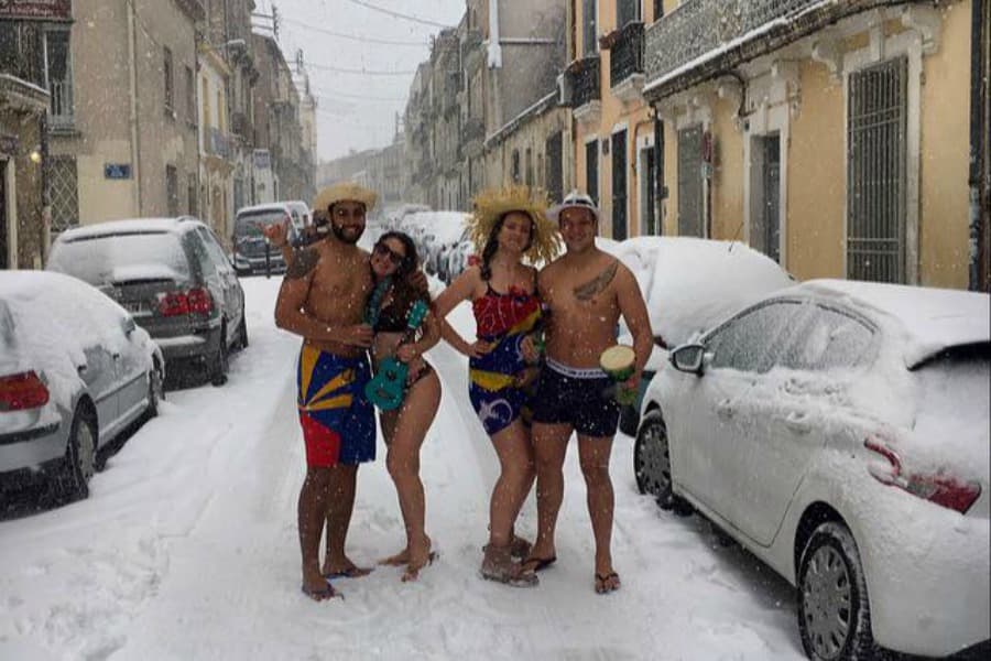 Des Réunionnais bravent le froid à Montpellier