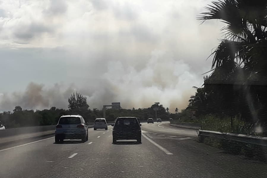 Un gros incendie se déclare à proximité de l'Étang du Gol