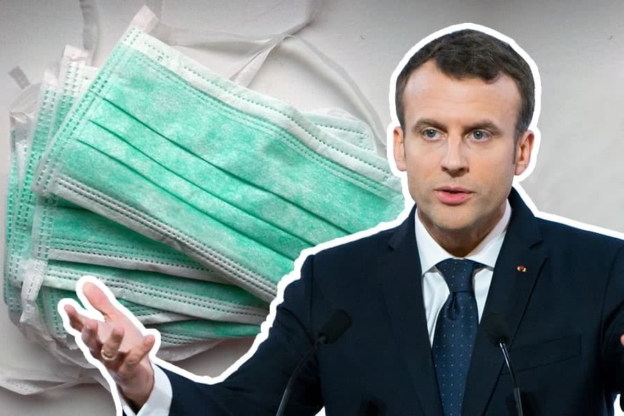 Pour le président Macron la France n’a jamais été en rupture de masques