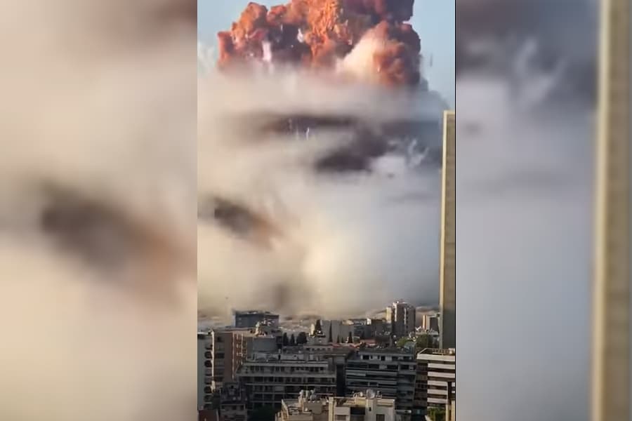 Une double explosion impressionnante à Beyrouth, au Liban