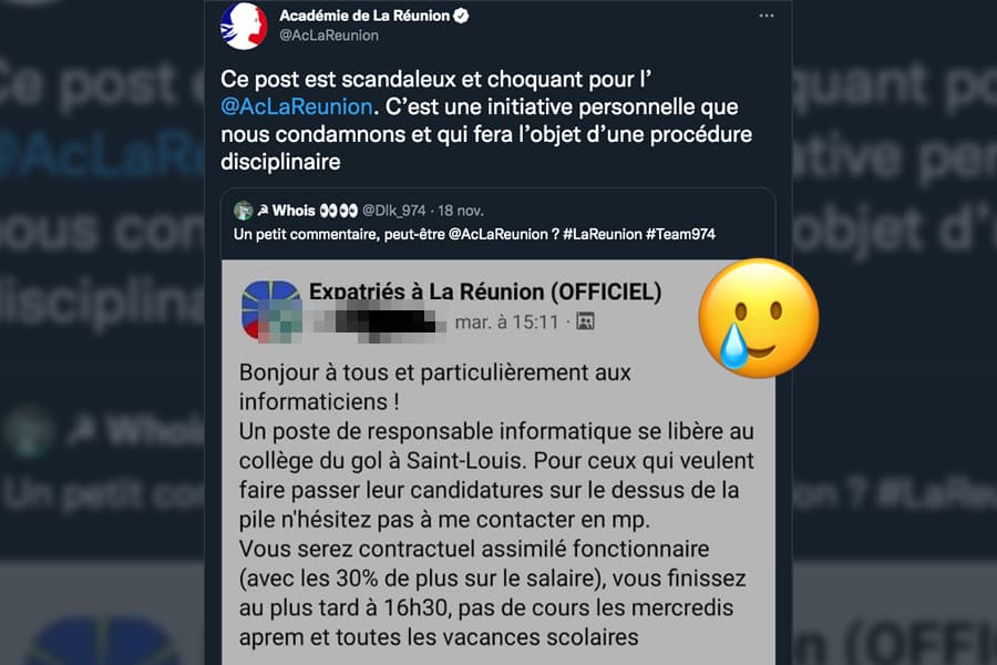 Une proposition de « piston » qui ne passe pas à La Réunion