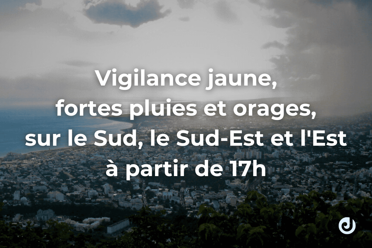 La Réunion : vigilance jaune pour fortes pluies et orages ce soir