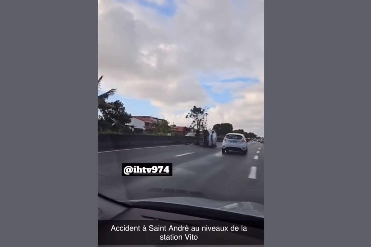 Accident à Saint-André : circulation fortement ralentie