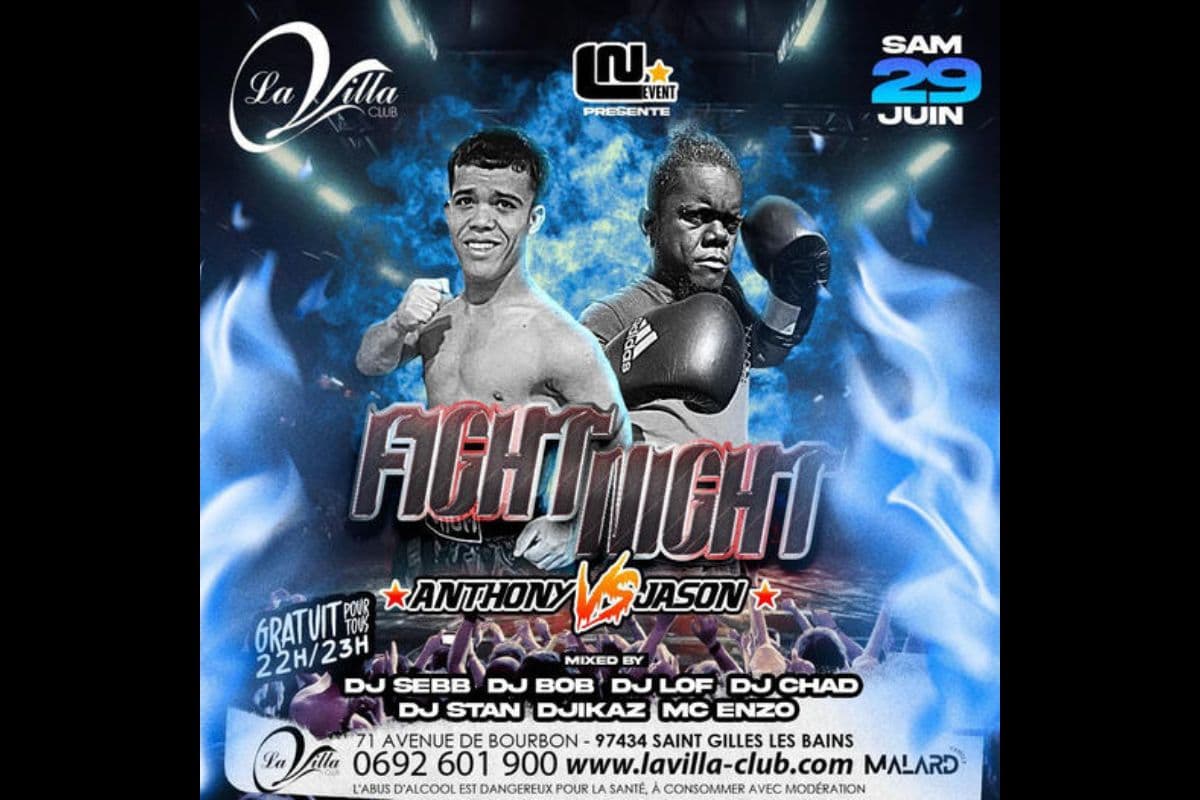 𝐅𝐈𝐆𝐇𝐓 𝐍𝐈𝐆𝐇𝐓 : samedi 29 juin à La Villa Club Anthony vs jason