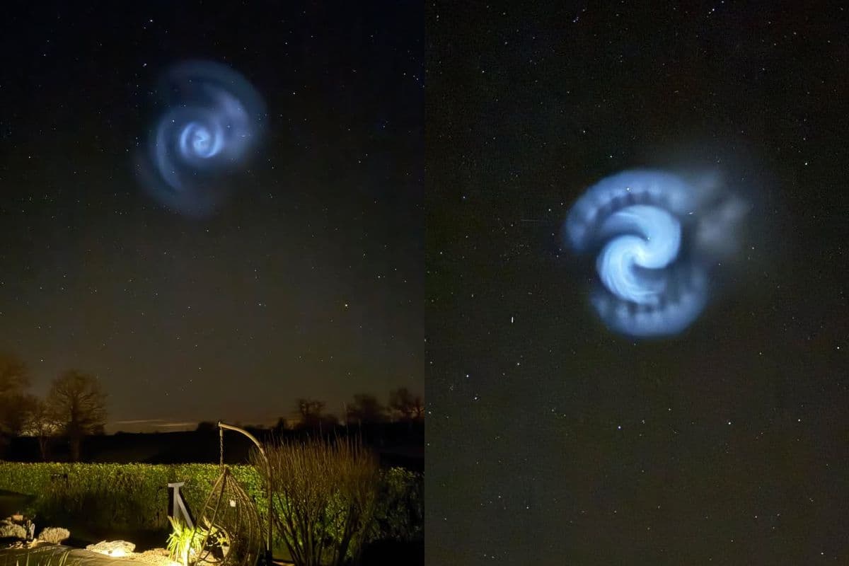 Une spirale bleue observée dans le ciel intrigue les Français
