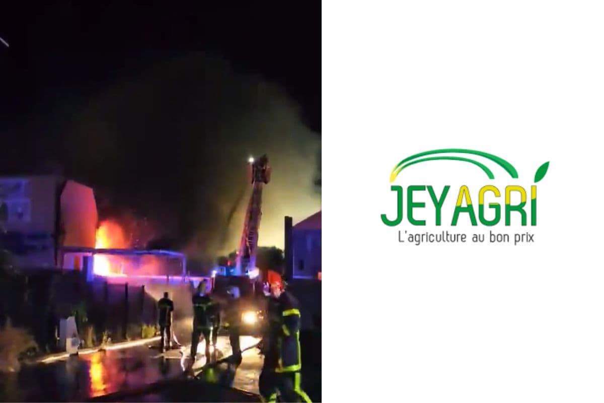 Incendie dans la zone industrielle 3 de Saint-Pierre : le magasin Jey Agri ravagé