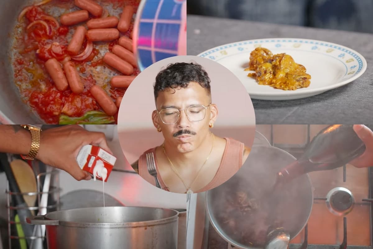 Moustache Kréol teste les pires recettes de rougail saucisse