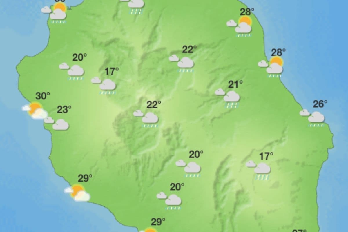 Vigilance jaune : fortes pluies et orages sur la zone Est de La Réunion