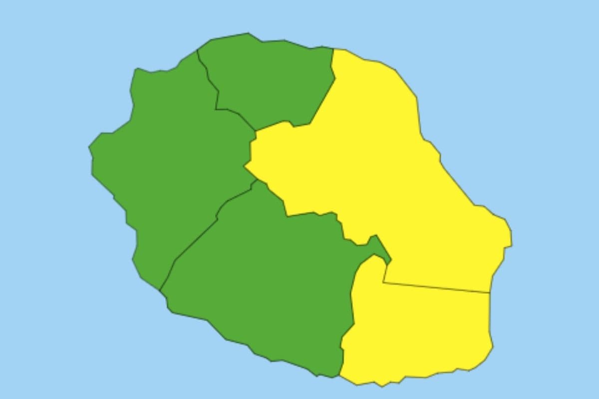 Vigilance jaune dans l'Est de La Réunion