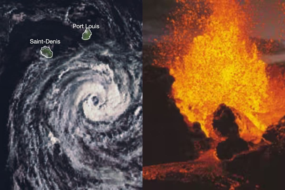 Le volcan en feu, le cyclone en fuite…