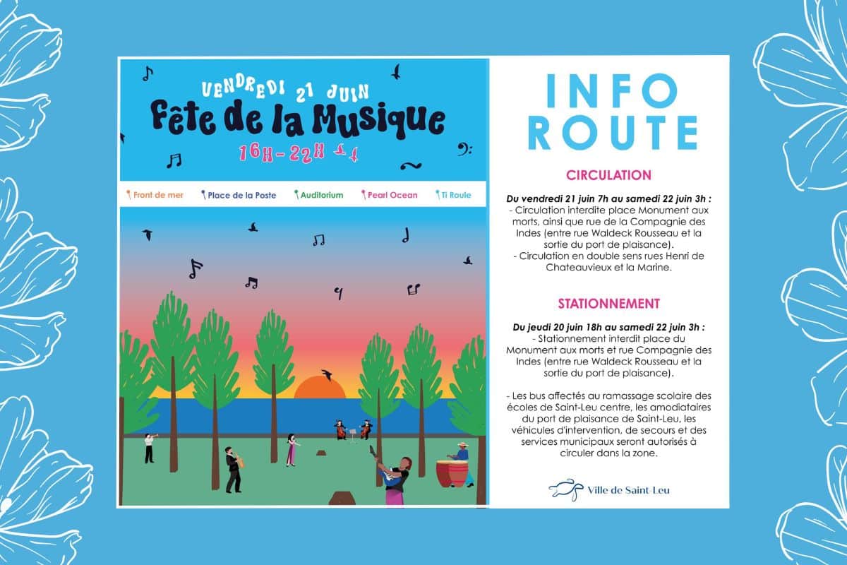 Fête de la Musique à Saint-Leu avis aux automobilistes !