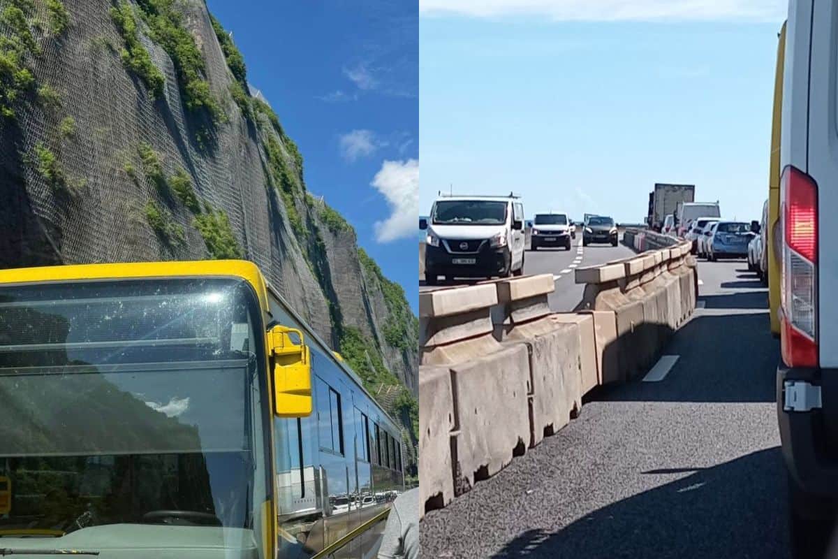 Un bus en panne bloque la circulation sur la route du Littoral aujourd'hui