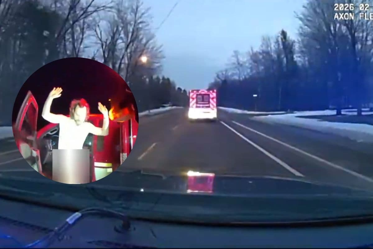 Un homme nu vole une ambulance avec un patient à bord course-poursuite sous haute tension